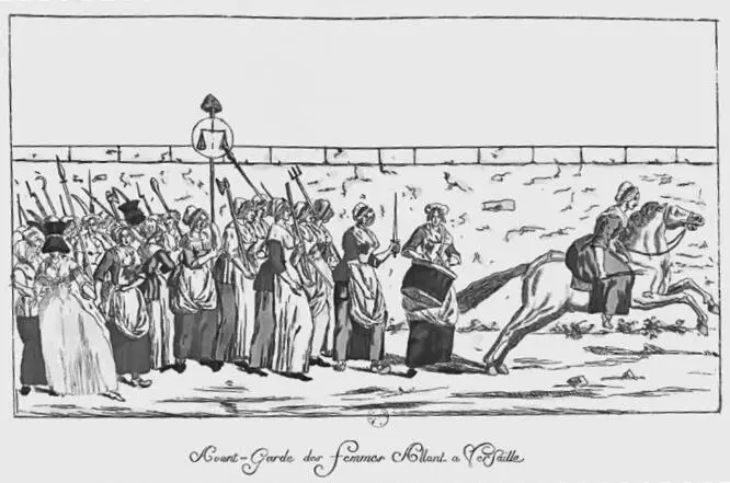 Поход Юдифей на Версаль Гравюра XVIII век Марш разгневанных Юдифей описал - фото 100
