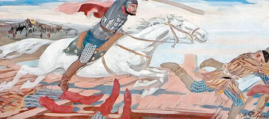 А П Рябушкин Князь Ухтомский Василий в битве с татарами на Волге в 1469 году - фото 76