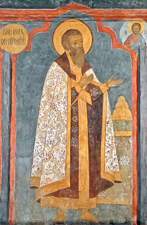 Великий князь Василий III Фреска на северозападном столпе Архангельского - фото 120