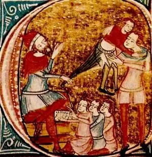 154 Наказание школяра Миниатюра Середина XIV в 155 Урок Миниатюра - фото 147
