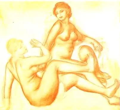 Наброски женских фигур Женское тело постоянный предмет живописи Ренуара Чтобы - фото 70