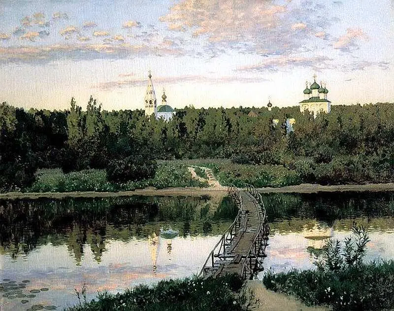 Тихая обитель 1890 Государственная Третьяковская галерея Москва Пейзаж с - фото 61