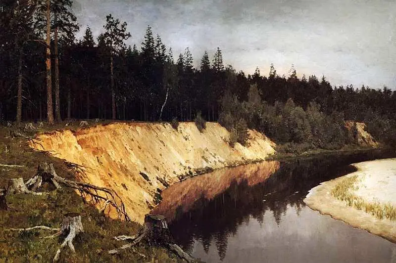 Лесистый берег 1892 Тверская областная картинная галерея Как писал Александр - фото 63