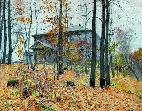 Осень Усадьба 1894 Омский областной музей изобразительных искусств 1890е - фото 65