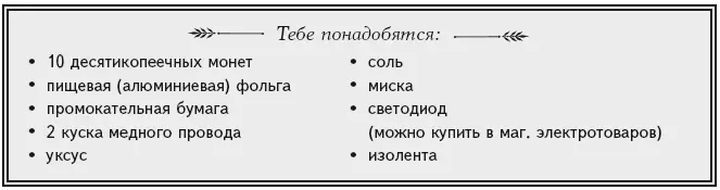 Медная монета будет катодом фольга анодом Нарежь фольгу и промокательную - фото 21