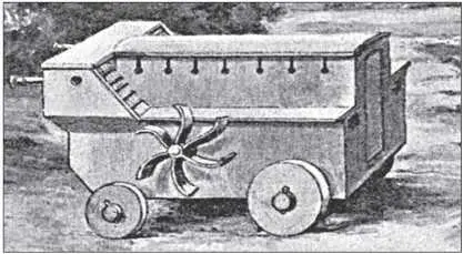 Плавающая боевая повозка предложенная Августино Рамелли в 1588 г - фото 15