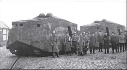 Пулеметные танки собранные на шасси A7V на заводе Стеффене унд Нолле и - фото 213