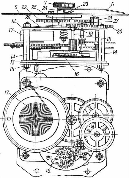 Рис 3Механизм 10суточного замыкателя 5 циферблат 6 стрелкауказатель - фото 3