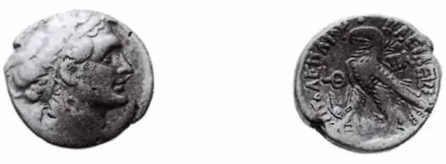 Серебряная тетрадрахма Клеопатры VII диаметр 26 см Выпущена в Александрии - фото 6