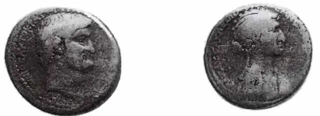 Серебряная тетрадрахма диаметр 28 Выпущена в Антиохии на Оронте Сирия - фото 13