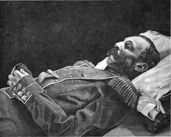 Император Александр II на смертном одре Литография Россия государство не - фото 41