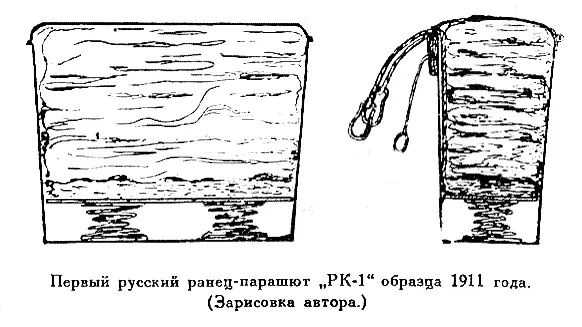 Первый русский ранецпарашют РК1 образца 1911 года Зарисовка автора - фото 36