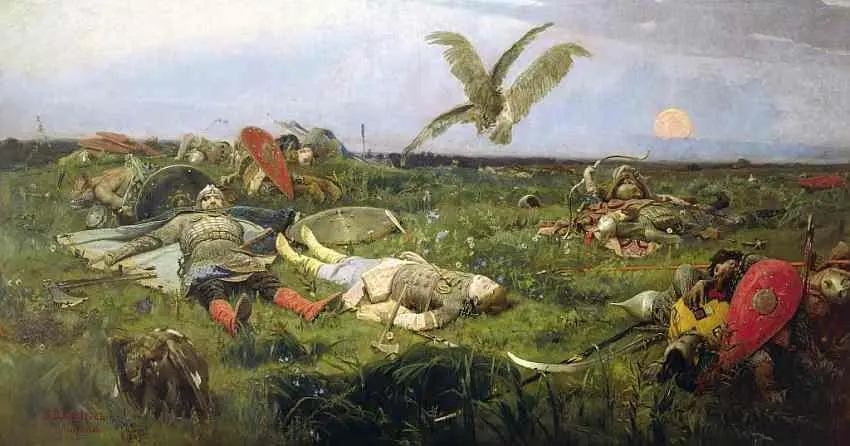 В Васнецов После побоища Игоря Святославича с половцами Никнет трава от - фото 139