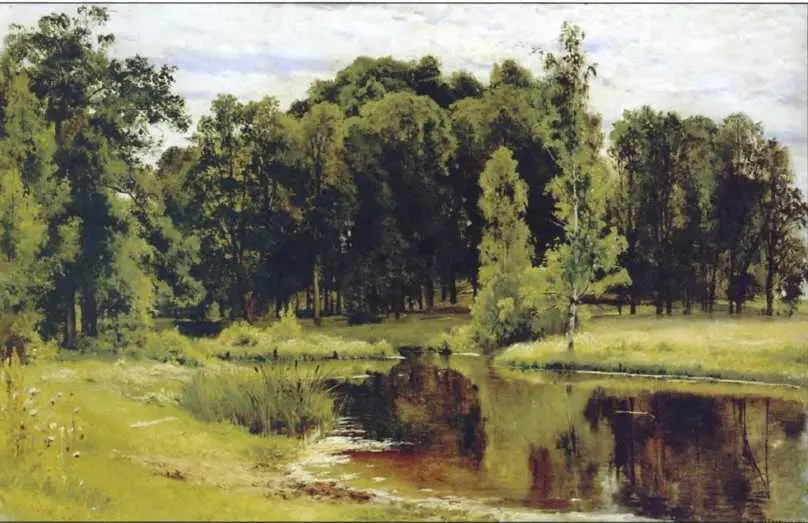 Пруд в старом парке 1897 Камни 1880 1890е Наряду с Куинджи в жанре - фото 14