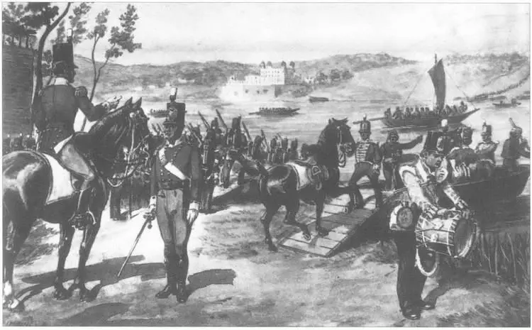 Симкин Переправа английских войск через Доуру 12 мая 1809 г В три часа - фото 47