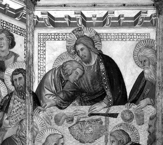 Рис 113 Апостол Иоанн возлежит на груди Христа Фрагмент предыдущей фрески - фото 102