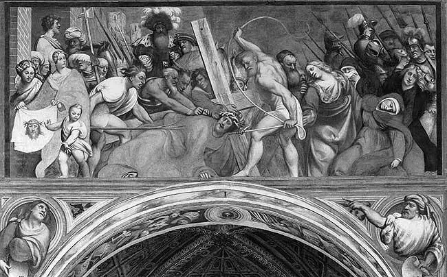 Рис 411 Несение креста Иль Порденоне Якобы 1520 год Кремона собор - фото 279