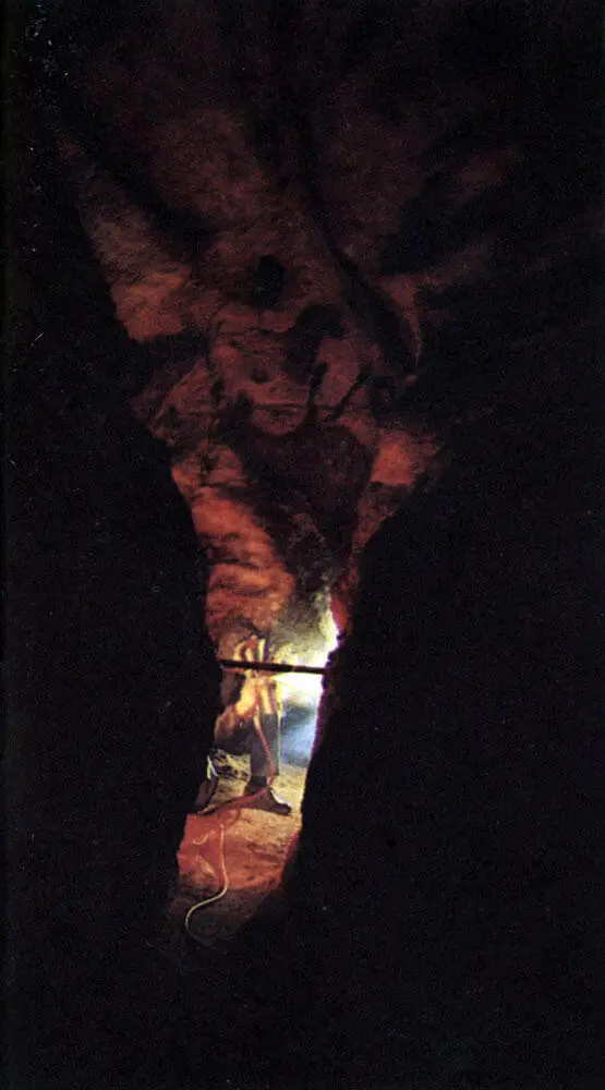Ученый в защитном костюме и маске обрабатывает уголок пещеры Ласко аэрозолью из - фото 115