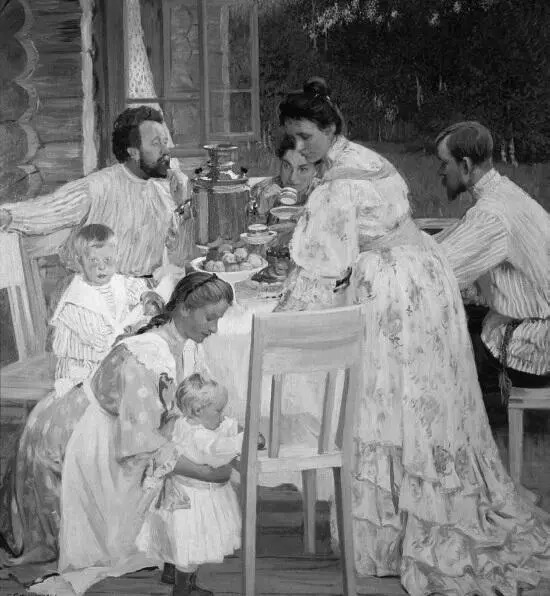 Б М Кустодиев На террасе 1906 Если в согласии жить будете По мнению Л - фото 37
