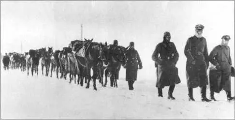 Возглавляемая офицерами германская конная часть движется по безлюдной - фото 115