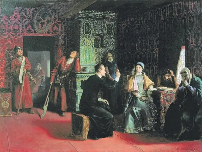 МП Клодт Марина Мнишек с отцом под стражей 1883 г Олесницкий и Госевский - фото 24