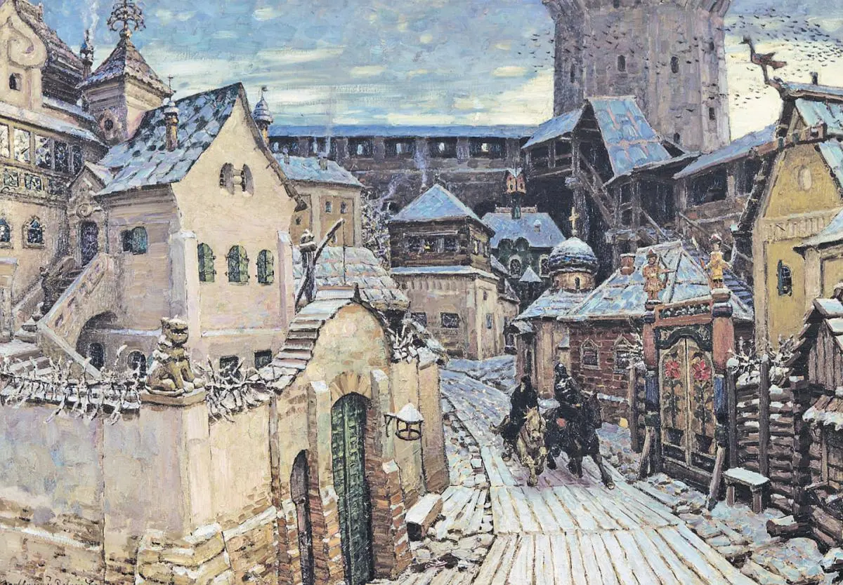 АМ Васнецов Гонцы Ранним утром в Кремле 1913 г Одним словом умный гетман - фото 56