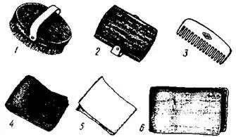 Рис 2 Инвентарь для чистки собаки 1 щетка 2 скребница 3 гребень 4 - фото 3