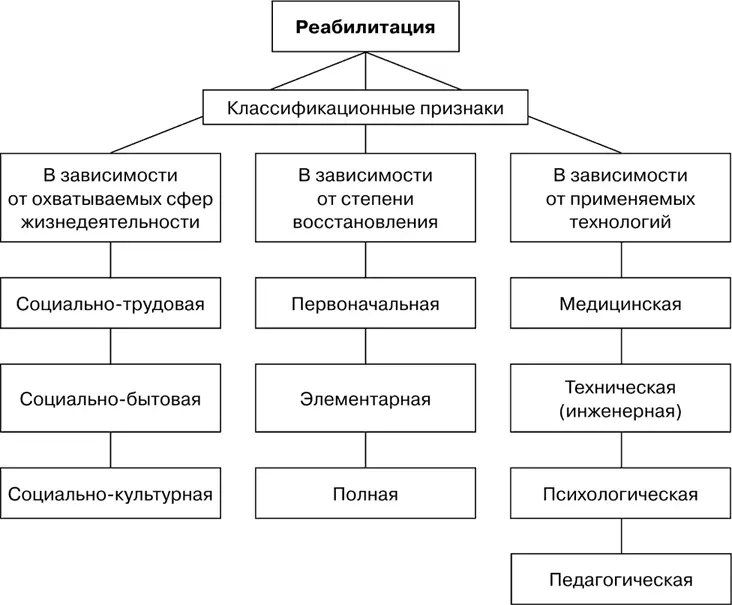 Рис 2 Классификация видов реабилитации по В З Кантору С данной - фото 2