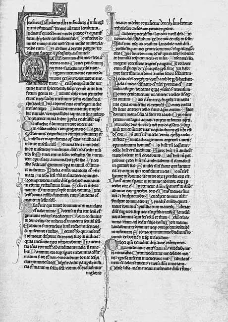 Рис 5 Страница одной из первых рукописных Библий Германия якобы XIIIXIV - фото 5