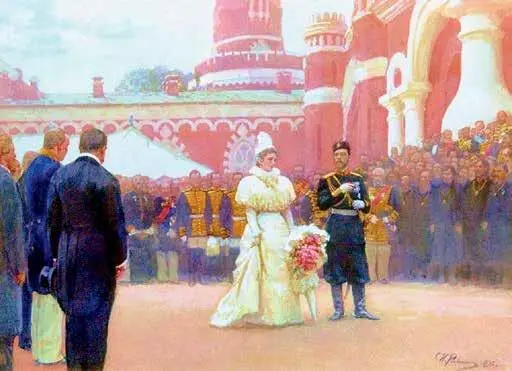 Николай II с волостными старшинами и представителями сельского населения окраин - фото 13