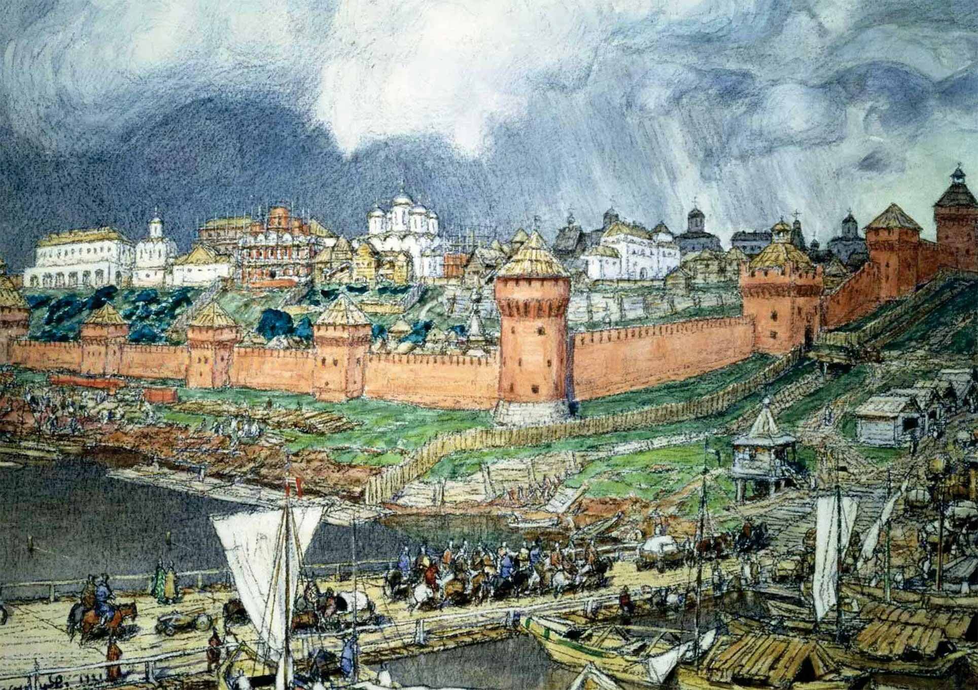 Московский Кремль при Иване III Художник А М Васнецов В 1463 г Ивану III - фото 13