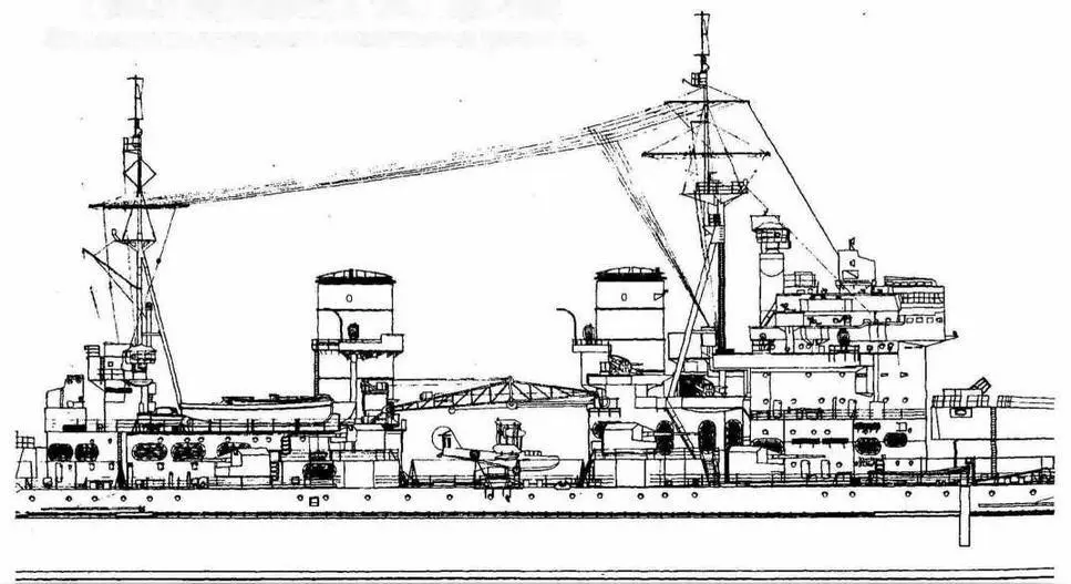 Кинг Джордж V в 1940 году верх и после модернизации 1944 года низ - фото 15