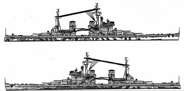 Кинг Джордж V в декабре 1940 года схема окраски Кинг Джордж V в мае - фото 23