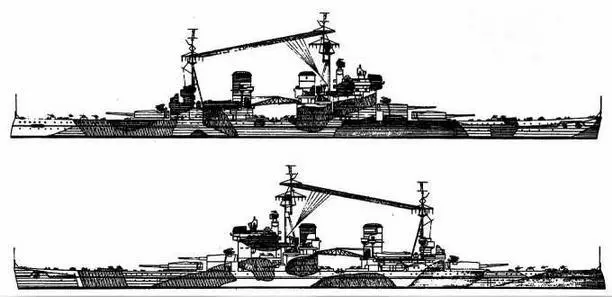 Кинг Джордж V в мае 1943 года схема окраски Кинг Джордж V летом 1940 - фото 24