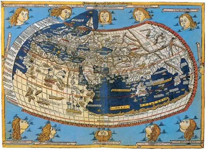 Карта ойкумены из атласа К Птолемея Латинизированная версия 1492 г В кон - фото 43