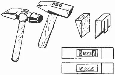 Рис 22 Слесарные молотки Рукоятки для молотков изготавливают из древесины - фото 22