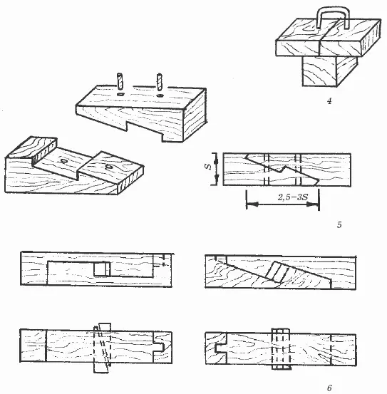 Рис 34 продолжение Способы сращивания деревянных элементов 4 впритык 5 - фото 36