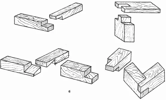 Рис 36 продолжение Соединения брусьев б угловые Шипованные соединения - фото 39