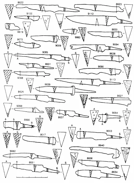 Рис 13 Тверь Ножи XIV в и технологические схемы их изготовления В XIV в - фото 16
