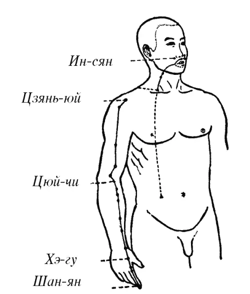 Рис 2 Ручной тайинь меридиан толстой кишки Рис 3 Ножной янмин - фото 5