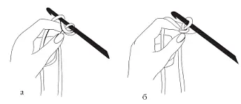Рис 1 Зачин а первый этап б второй этап Затем подцепите нить в - фото 1