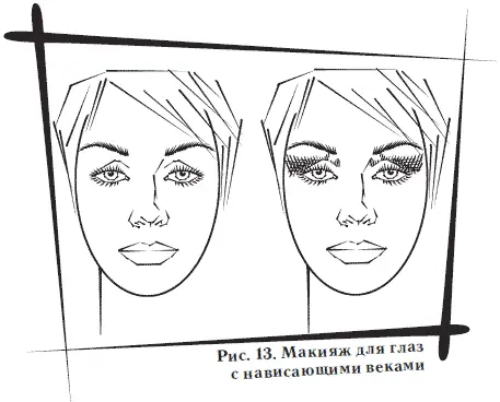 Чтобы визуально открыть глаза продлите затемнение от внешних уголков глаз к - фото 15