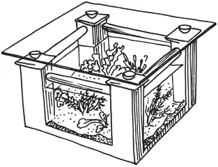 Рис 10 Совмещение аквариума с журнальным столиком Экономия пространства в - фото 11