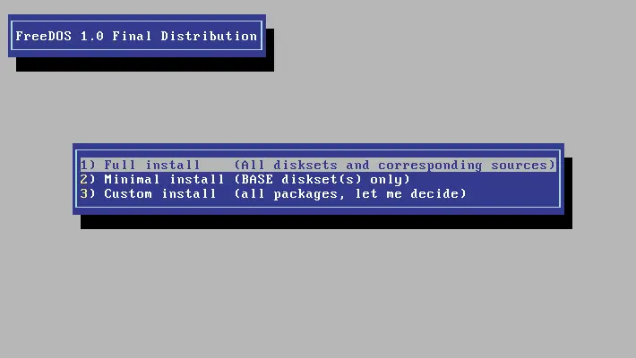 FreeDOS загрузочное меню системы выглядит вполне современно FreeDOS - фото 43