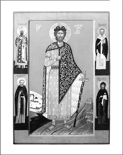 Икона Сказание о жизни и подвигах святого Александра Невского В руце - фото 5
