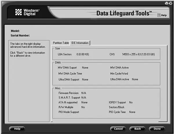 Рис 124Окно программы Data Lifeguard Tools Интуитивно понятный интерфейс - фото 24