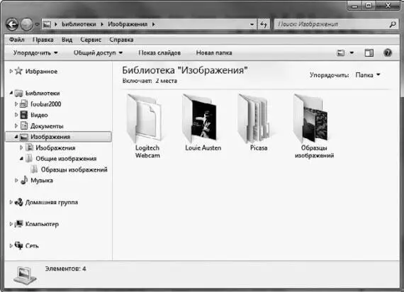 Рис 32 Общий вид библиотеки и ссылки на нее на панели навигации Проводника - фото 46