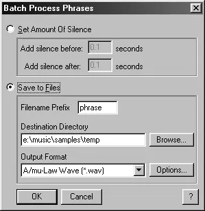 Рис 27 Диалоговое окно Batch Process Phrases После нажатия в диалоговом окне - фото 24