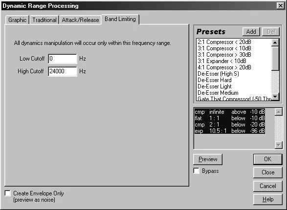 Рис 215 Вкладка Band Limiting диалогового окна Dynamic Range Processing На - фото 32