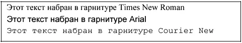 Рис Г1Гарнитуры Times New Roman Arial и Courier New ГБ GBTo же что - фото 27